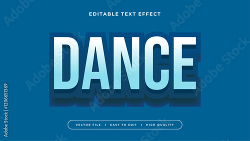 dance editable text effect 3d gradient typography design