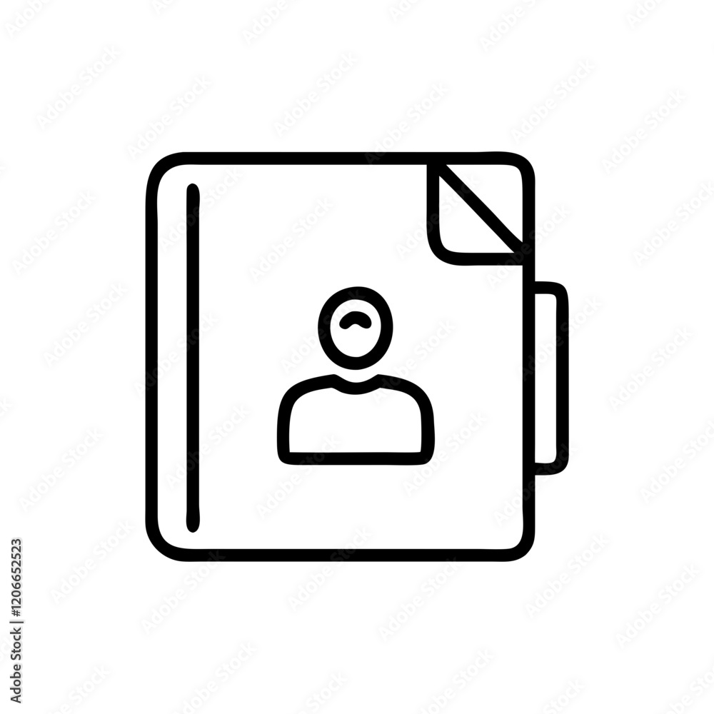 Profile Document Icon. Vector illustration Profile Document Icon. Vector illustration
