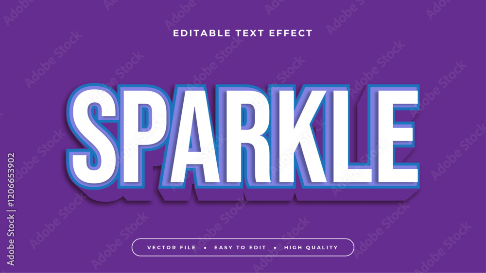 sparkle editable text effect with white blue and purple bold gradient style sparkle editable text effect with white blue and purple bold gradient style