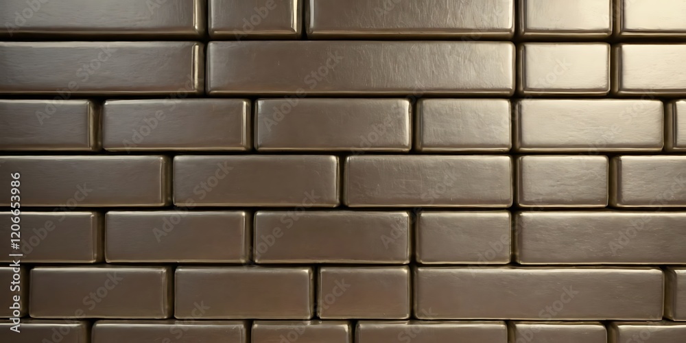 Obraz premium stacking silver bars brick wall close up brickwall texture background. 3d render,no people, photography, color image, brick, wall - building feature, backgrounds, competition,786