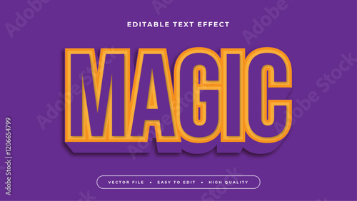 magic editable text effect with orange purple bold gradient style