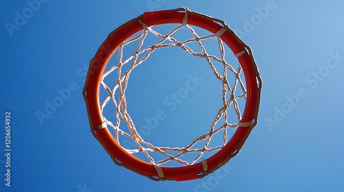 A basketball hoop is a sturdy, circular metal rim often painted bright orange and attached to a clear or solid backboard. It is accompanied by a durable nylon or chain net that sways with every succes