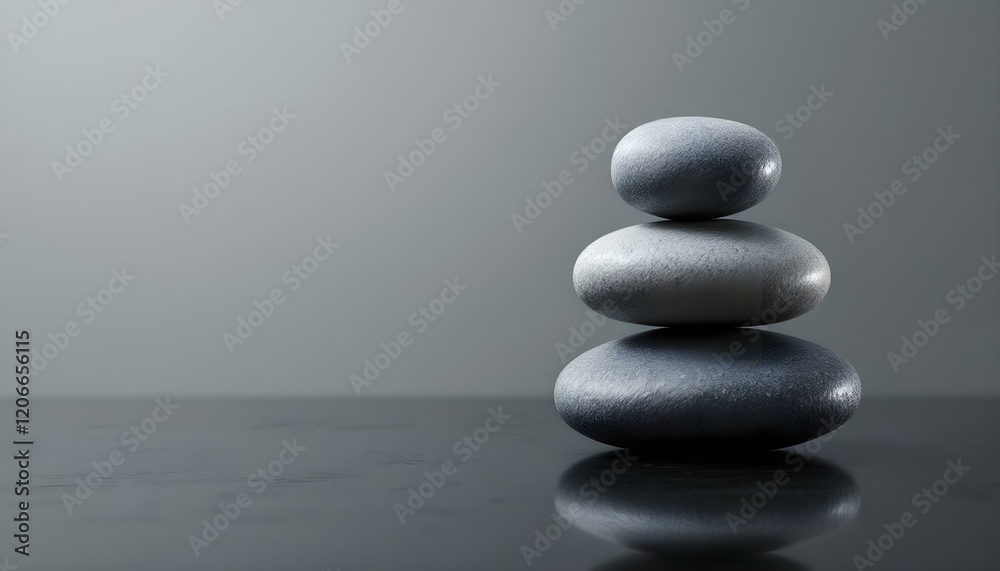 zen, stones, asymmetrical, stack, modern, matte, glossy, textures, polished, black, surface, reflections, subtle, gradient, gray, background, 8K, resolution, balance, harmony, calm, minimalist, zen, stones, asymmetrical, stack, modern, matte, glossy, textures, polished, black, surface, reflections, subtle, gradient, gray, background, 8K, resolution, balance, harmony, calm, minimalist,