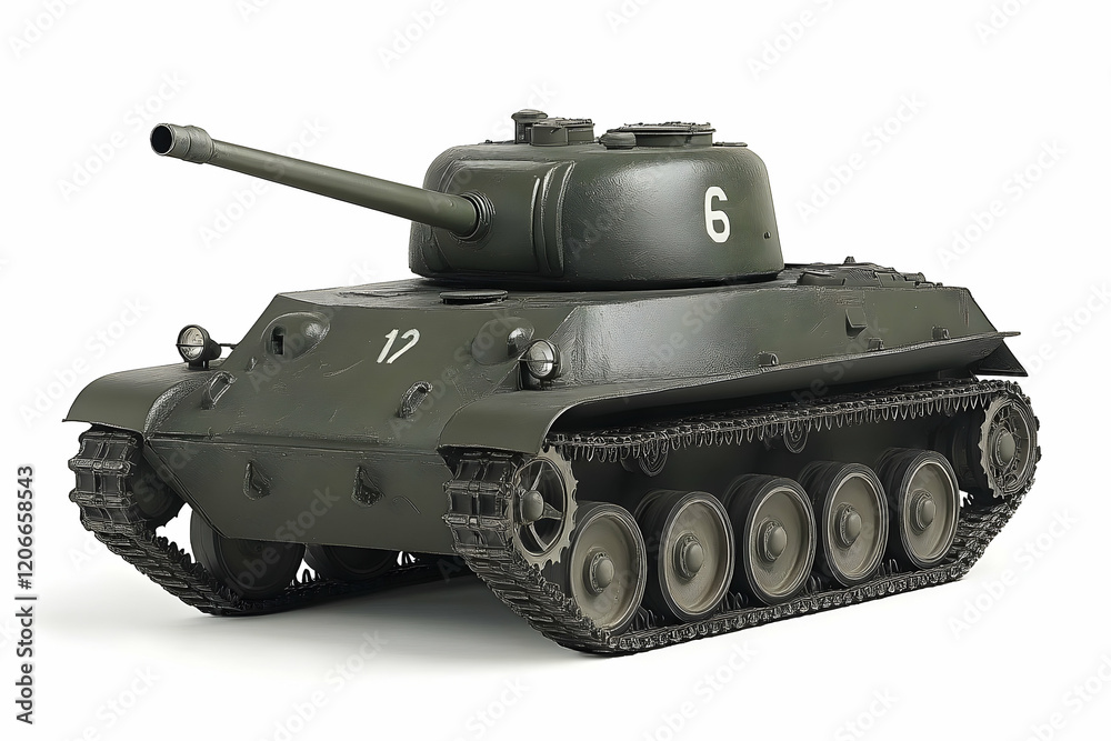Military Tank, Studio Shot, Isolated, White Background, History Military Tank, Studio Shot, Isolated, White Background, History