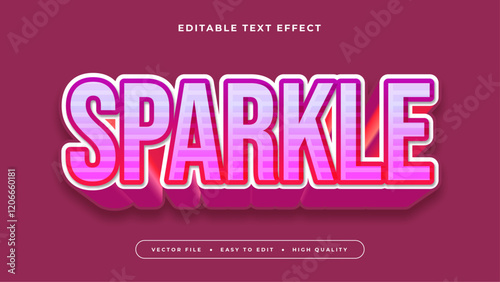 sparkle editable text effect with purple pink and maroon bold gradient style
