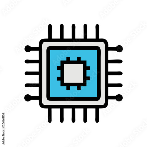 CPU microprocessor icon design