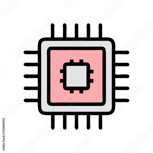 CPU microprocessor icon design