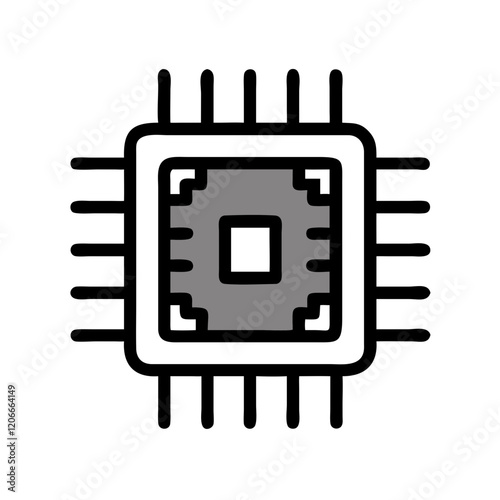 CPU microprocessor icon design