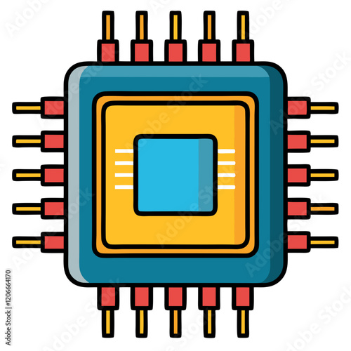 CPU microprocessor icon design
