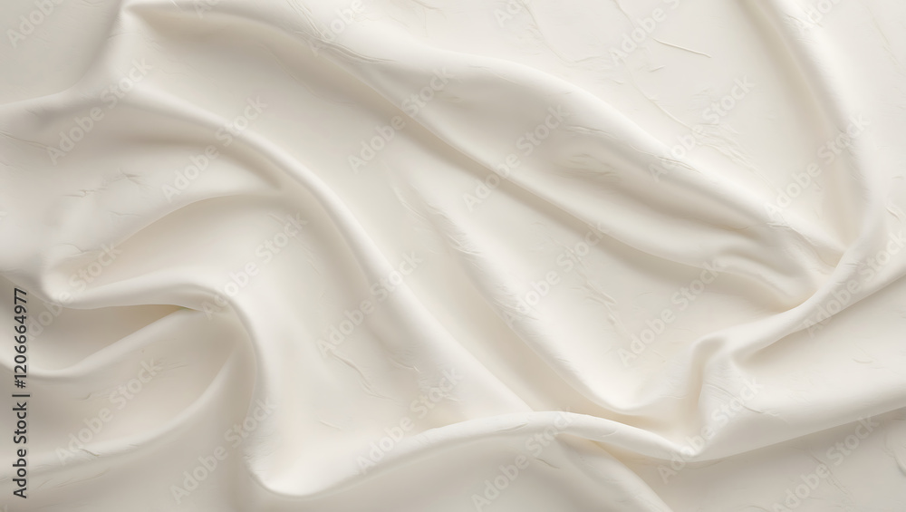 Obraz premium Elegant Ivory Fabric Draping with Subtle Textures and Soft Light