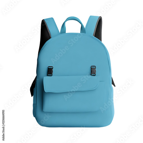 Blue school backpack isolated transparent background white background no background photo