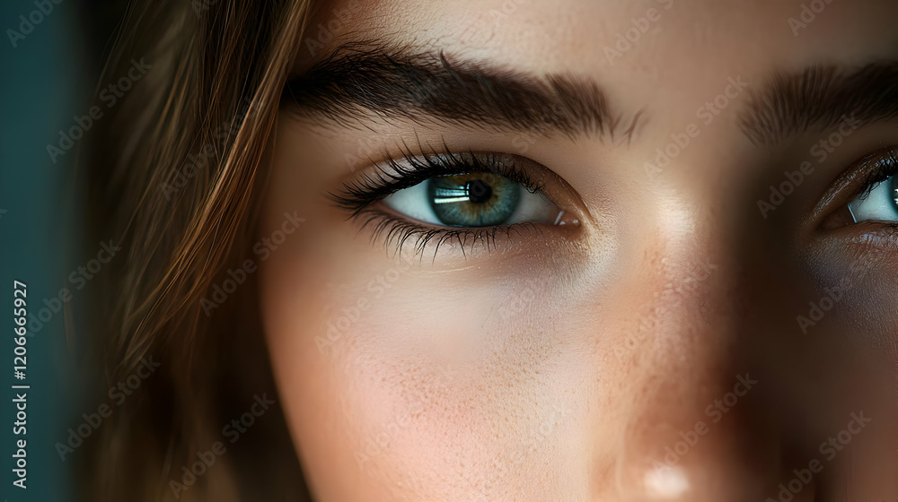 Fototapeta premium Close-up of captivating blue eyes.