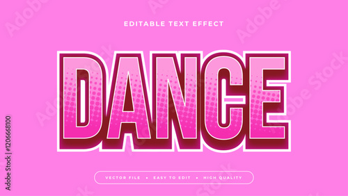 dance editable text effect 3d gradient typography design