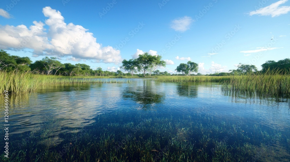 Tranquil Wetland Landscape Tranquil Wetland Landscape