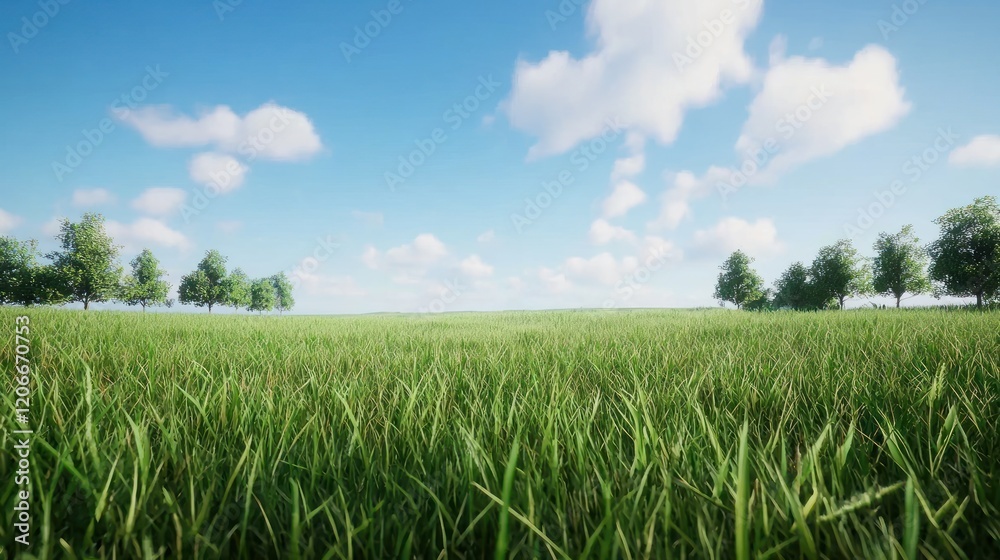 Summer Grass Field Landscape Summer Grass Field Landscape