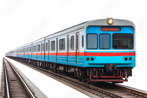 Electric Train on Tracks, Isolated