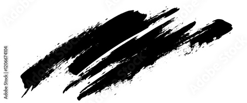 Obraz na płótnie Vector modern black grunge brush stroke background. w salonie
