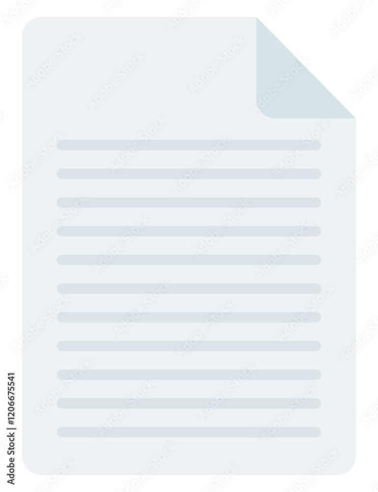 Document flat icon vector isolated on white background. Document flat icon vector isolated on white background.
