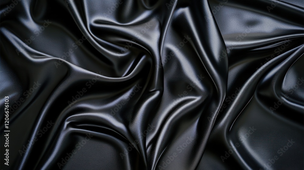 Fototapeta premium Abstract Black Silk Fabric