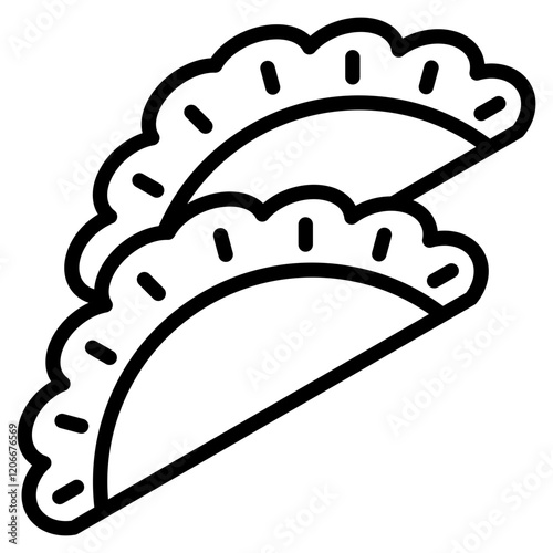 Dumpling line icon