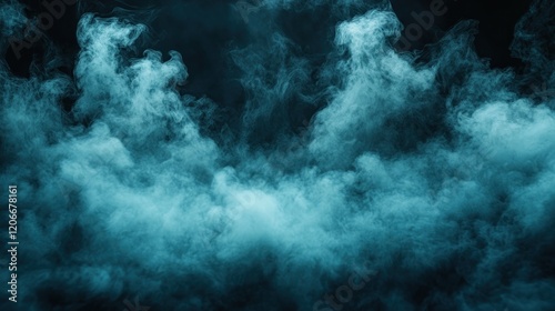 Wallpaper Mural Ethereal blue smoke swirling against a dark background, creating a mystical atmosphere for design Torontodigital.ca