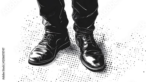 Stylish Black Leather Boots And Trousers