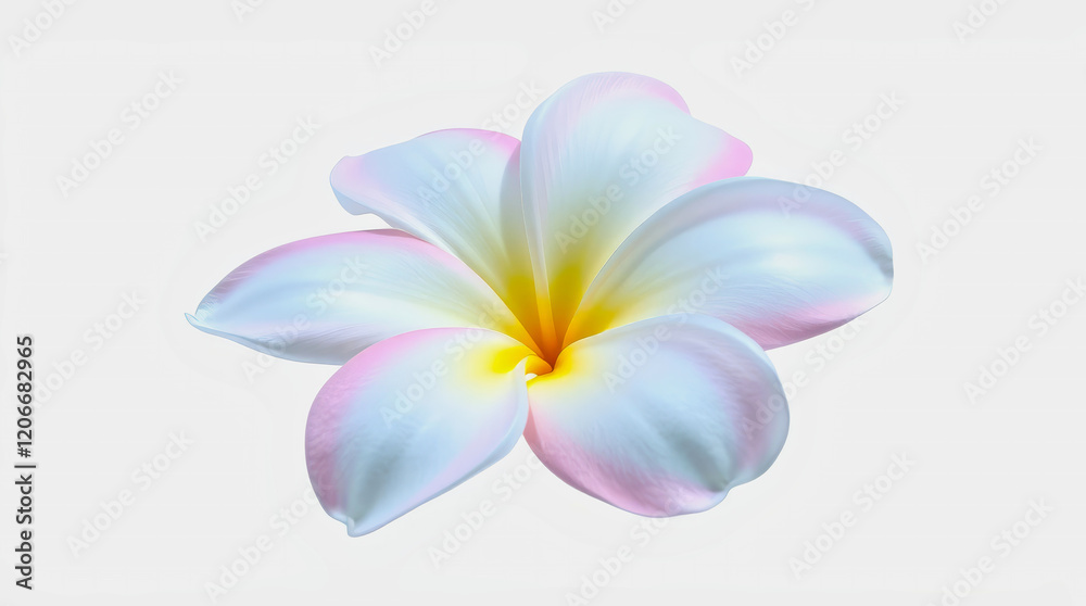Fototapeta premium frangipani flower with pink tips