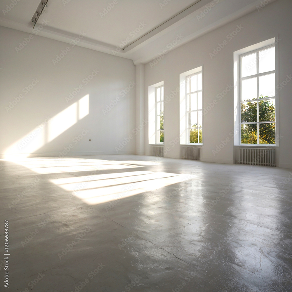 empty room with window