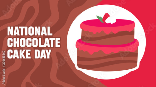 national chocolate cake day with delicious chocolate cake