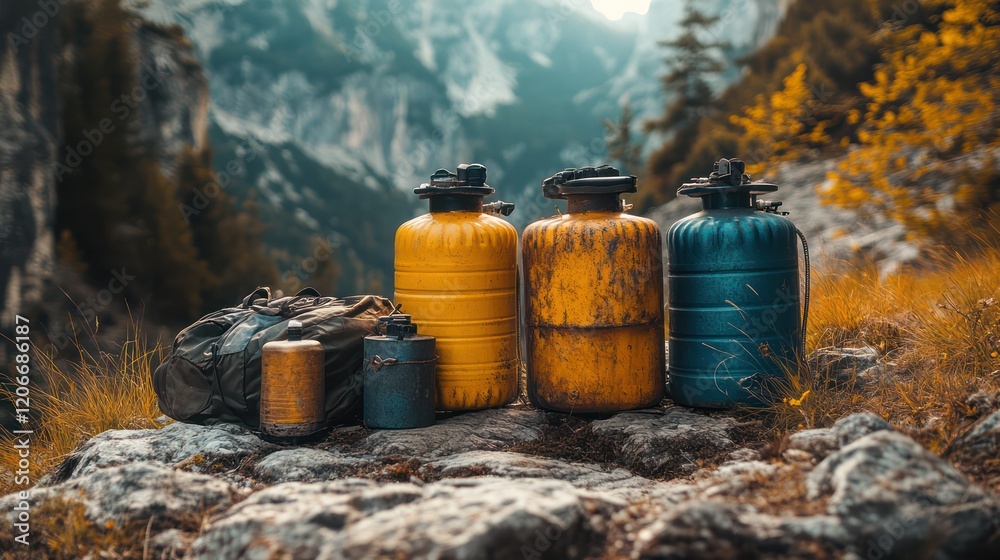 Mountaintop Camping Gear: Resilient Containers and Backpack Against Majestic Peaks Mountaintop Camping Gear: Resilient Containers and Backpack Against Majestic Peaks