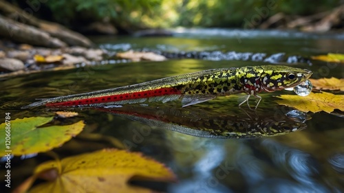 Seasonal Journey of the Diamond Darter From Summer to Autumn in the River photo