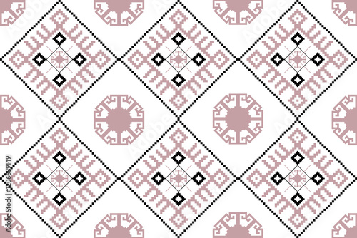 Seamless vector pixel pattern for fabric or printing.