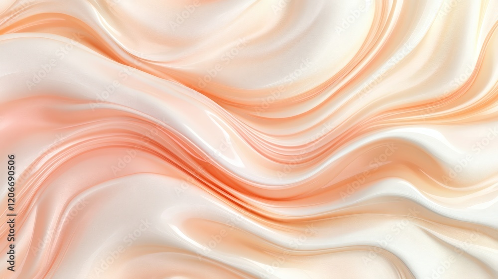 Abstract Peach and Cream Swirling Liquid Background Abstract Peach and Cream Swirling Liquid Background