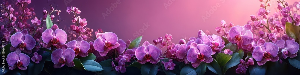 Obraz premium Orchid Bloom: A Serene Symphony of Purple
