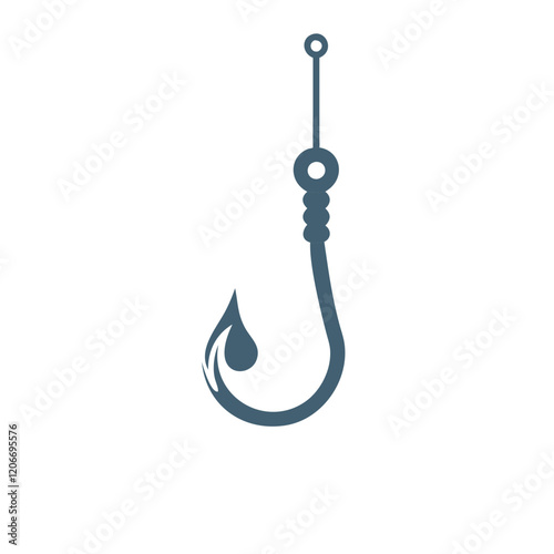 fishing hook icon design