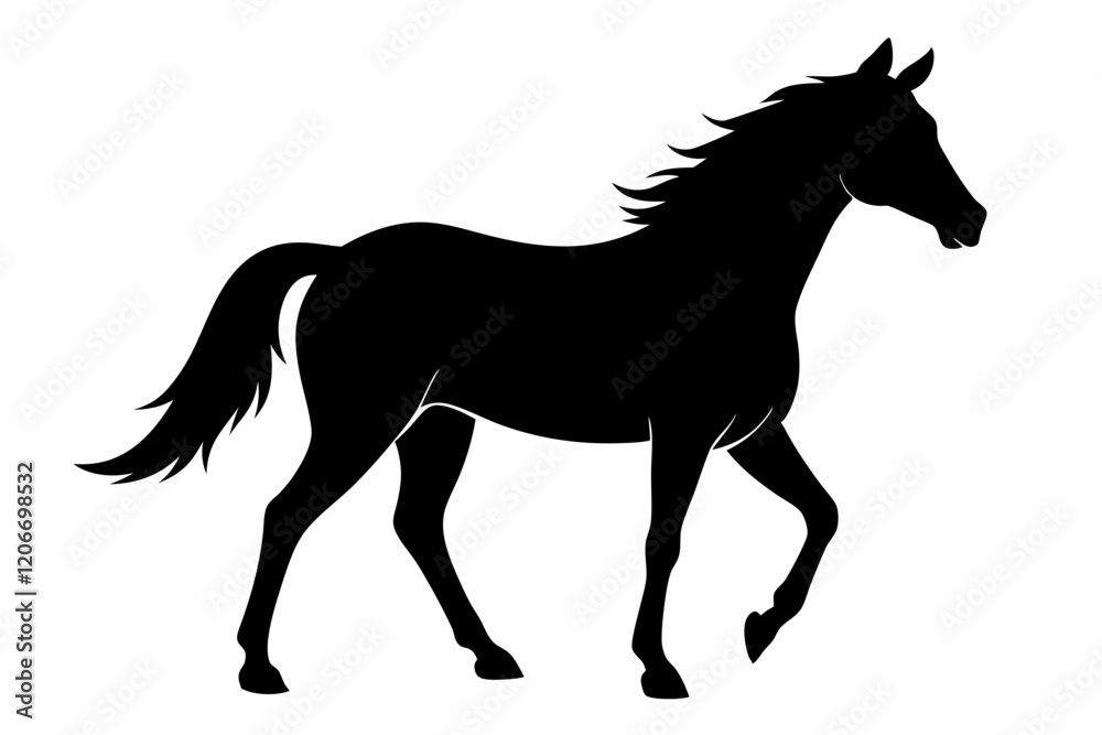 Horse Silhouette Vector Illustration White Background
Horse Silhouette Vector Illustration White Background