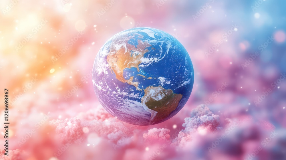 Earth's Gentle Embrace: A Celestial Dreamscape Earth's Gentle Embrace: A Celestial Dreamscape