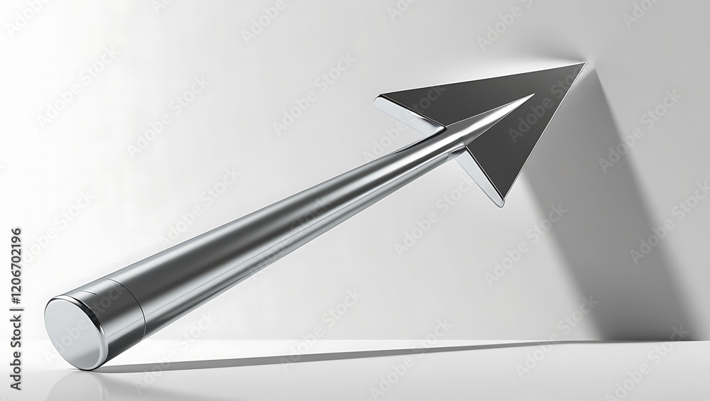 3D realistic arrow up. Arrow show success of business strategy 3D realistic arrow up. Arrow show success of business strategy