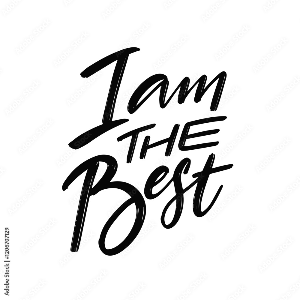 Naklejka premium Motivational Typography I Am Truly The Best, Inspiring Boldness and Empowering Achievements