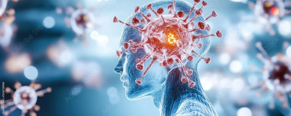 Naklejka premium Transparent human figure revealing intricate inner workings and anatomy in a captivating visual display.