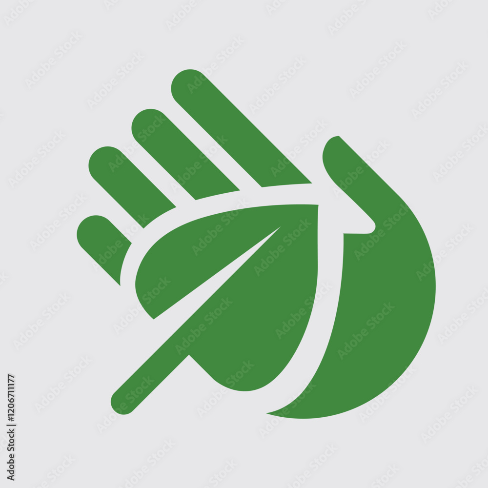 Environmental Care Hand Holding Leaf Icon Environmental Care Hand Holding Leaf Icon