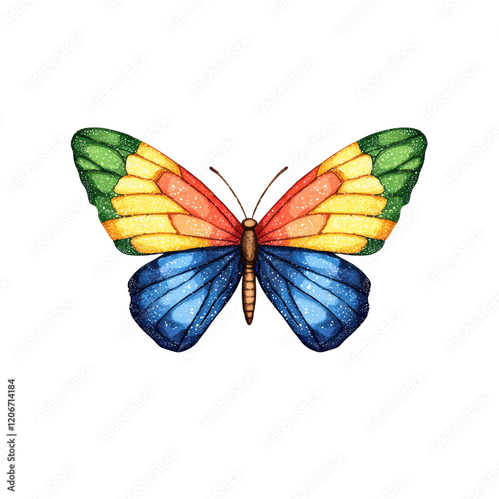 Fototapeta premium Colorful Sparkling Butterfly with Gradient Style Design