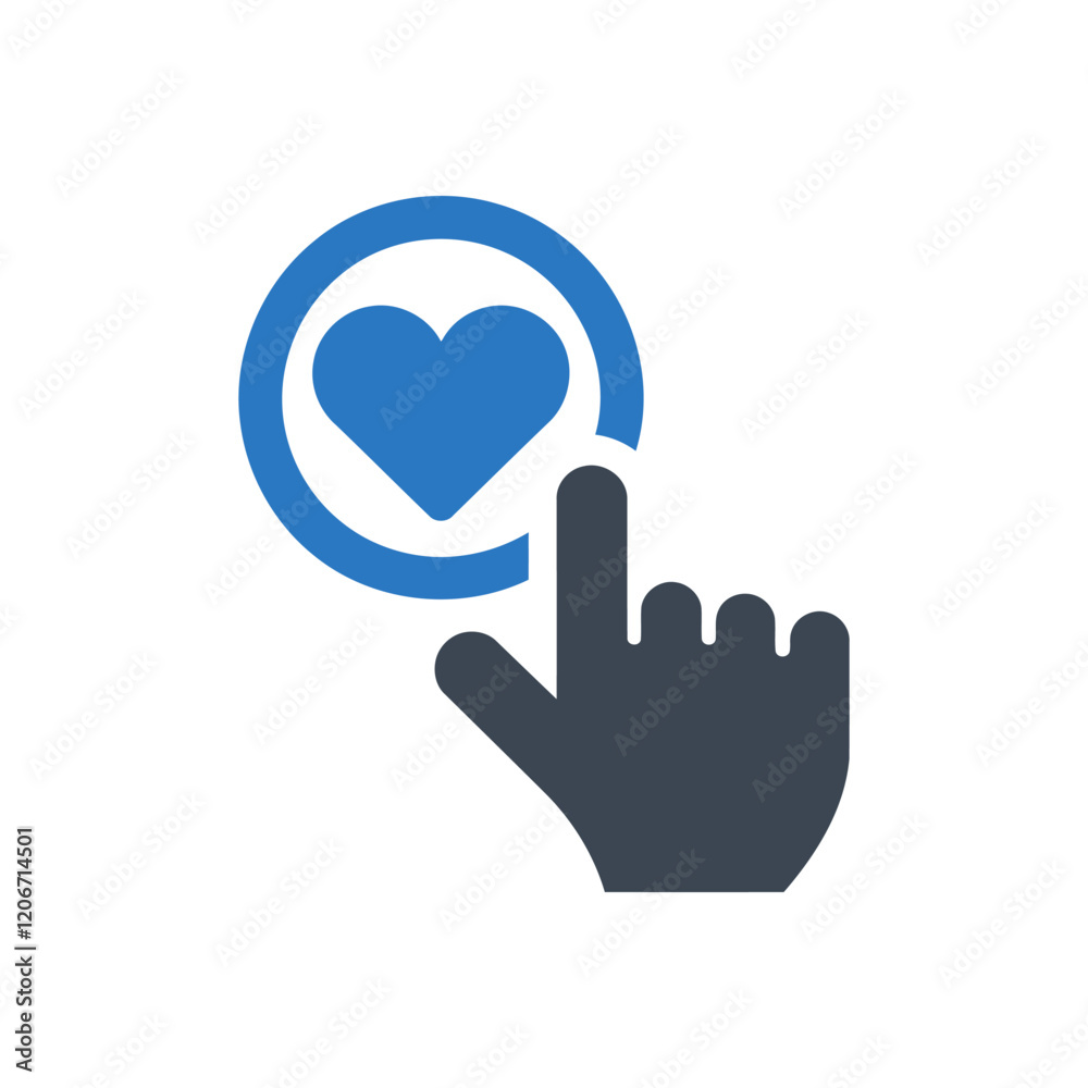 Obraz premium Heart Selection Hand Icon