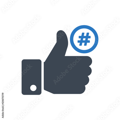 Thumbs Up Hashtag Icon
