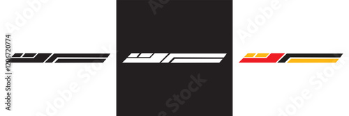 Hood rally racing stripes icon . Racing stripes  sign. Racing car sticker symbol or logo.  isolated on white and black background. vector illustration. EPS 10