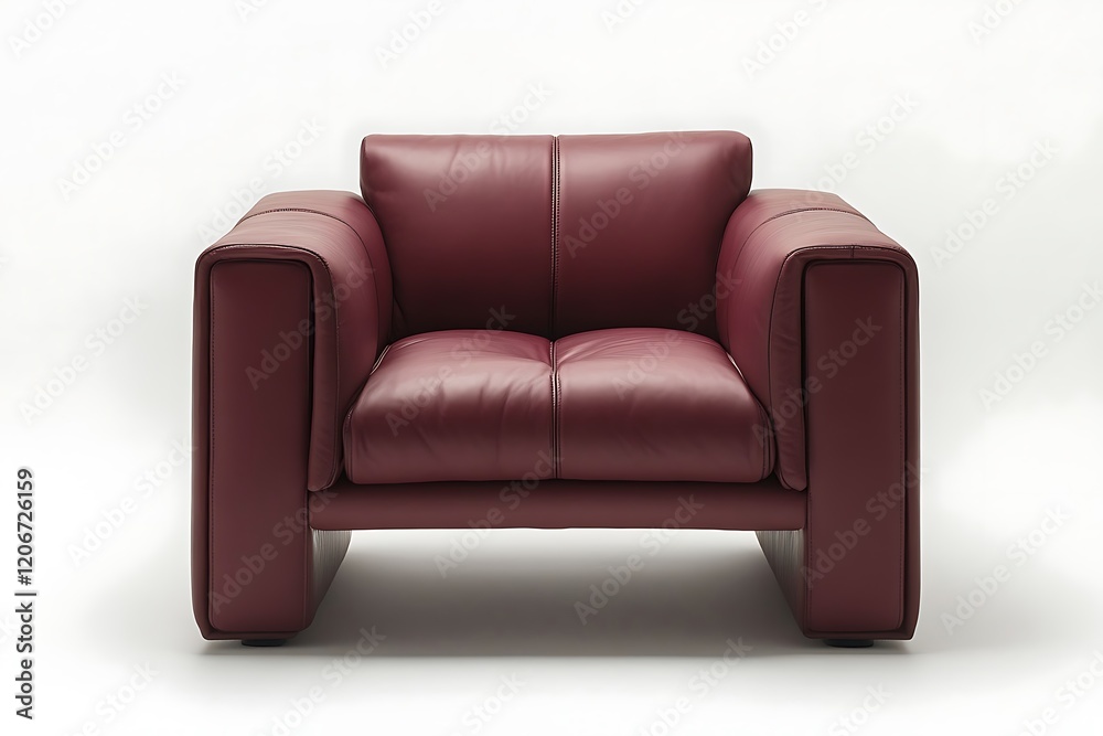 Modern Burgundy Leather Armchair Comfortable Home Sofa Design Modern Burgundy Leather Armchair Comfortable Home Sofa Design