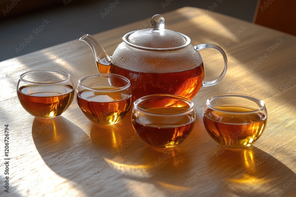 Tea Set on Table Tea Set on Table