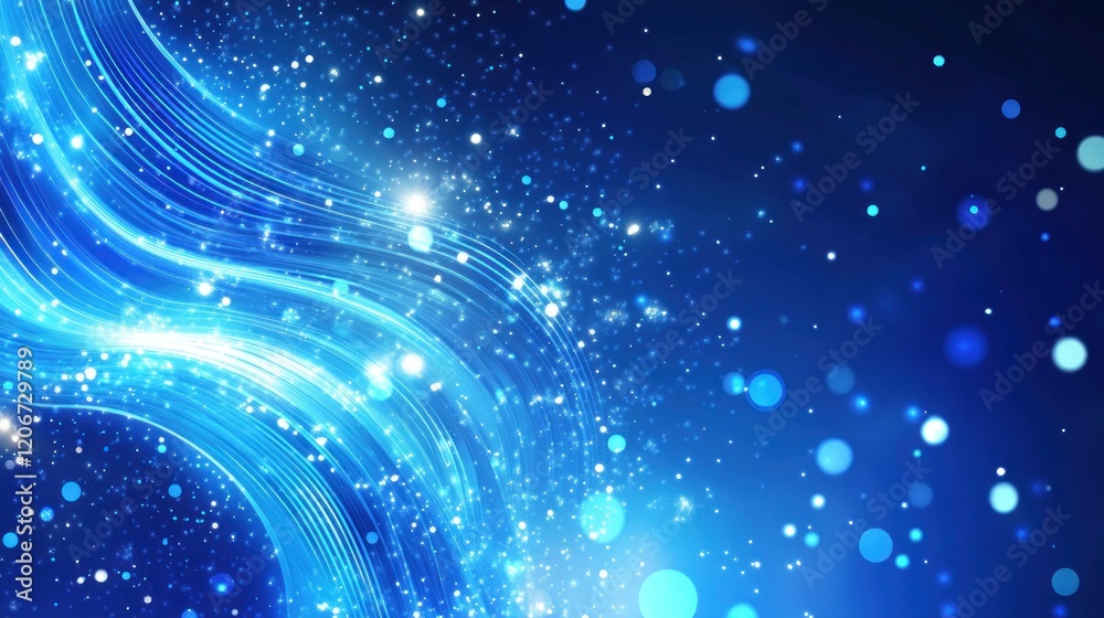 Obraz premium Abstract Blue Glow with Sparkle