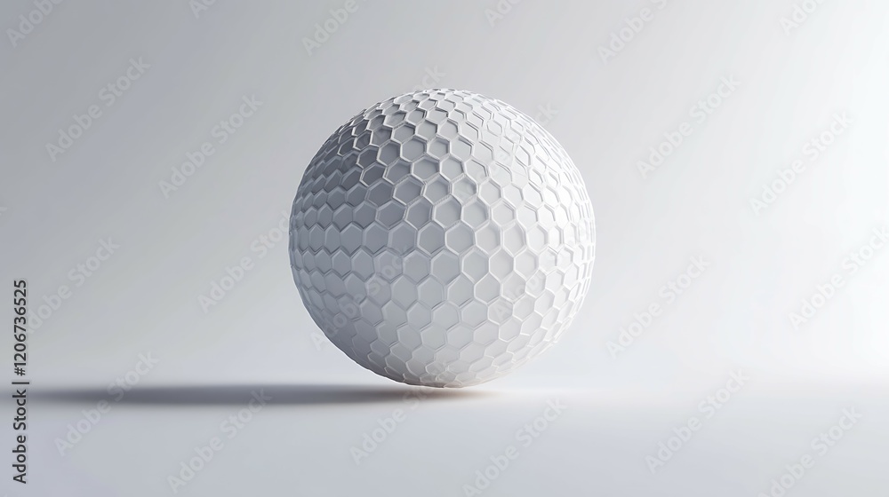 Closeup view of a golf ball against a white background Closeup view of a golf ball against a white background