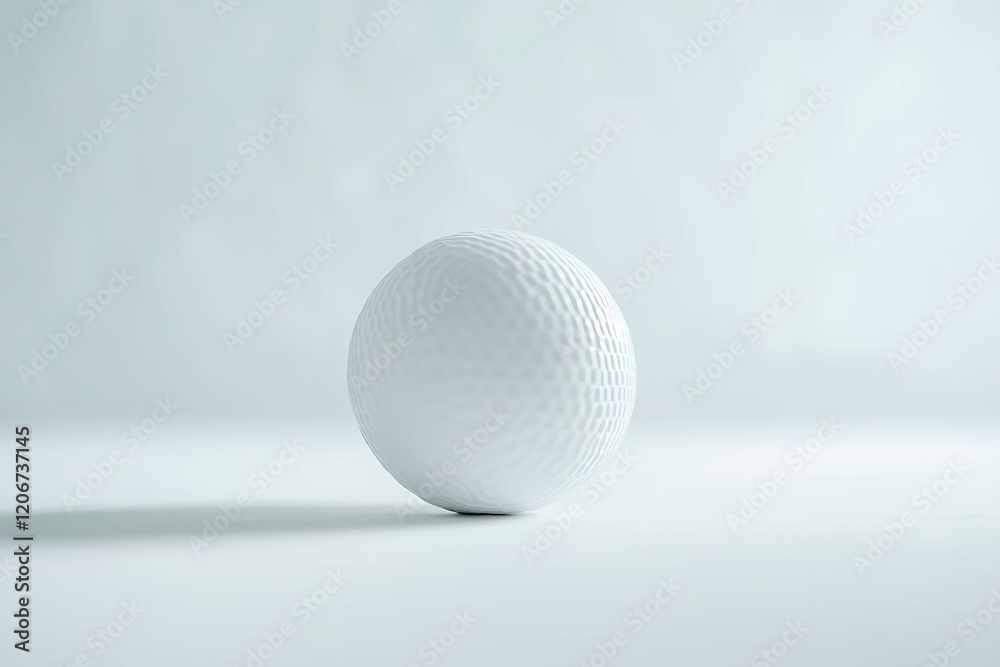 Closeup view of a golf ball against a white background Closeup view of a golf ball against a white background